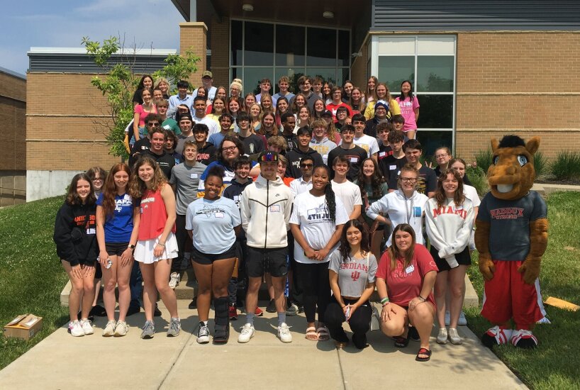 AHS seniors visit Maddux Elementary for a Senior Walk